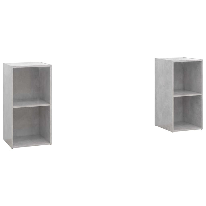 Dulapuri TV 2 buc gri beton, 72x35x36,5 cm lemn prelucrat - WALTI WALTI