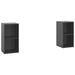 Dulapuri TV 2 buc gri extralucios 72x35x36,5 cm lemn prelucrat - WALTI WALTI