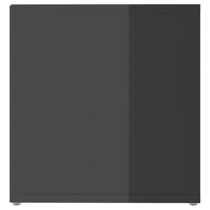 Dulapuri TV 2 buc gri extralucios 72x35x36,5 cm lemn prelucrat - WALTI WALTI