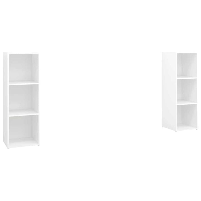 Dulapuri TV, 2 buc., alb, 107x35x37 cm, lemn prelucrat - WALTI WALTI