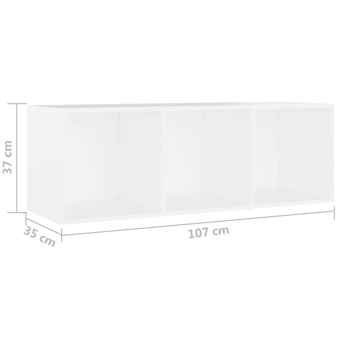 Dulapuri TV, 2 buc., alb, 107x35x37 cm, lemn prelucrat - WALTI WALTI