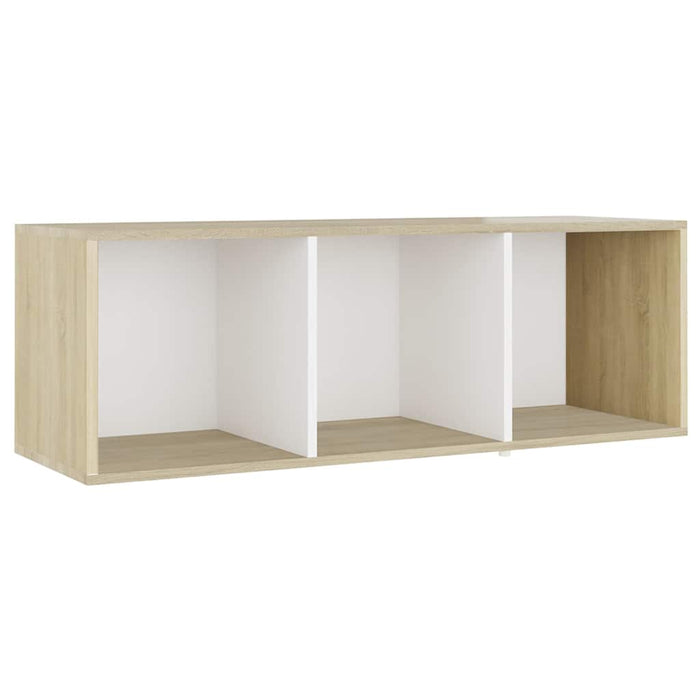 Dulapuri TV 2 buc alb/stejar sonoma 107x35x37 cm lemn prelucrat WALTI