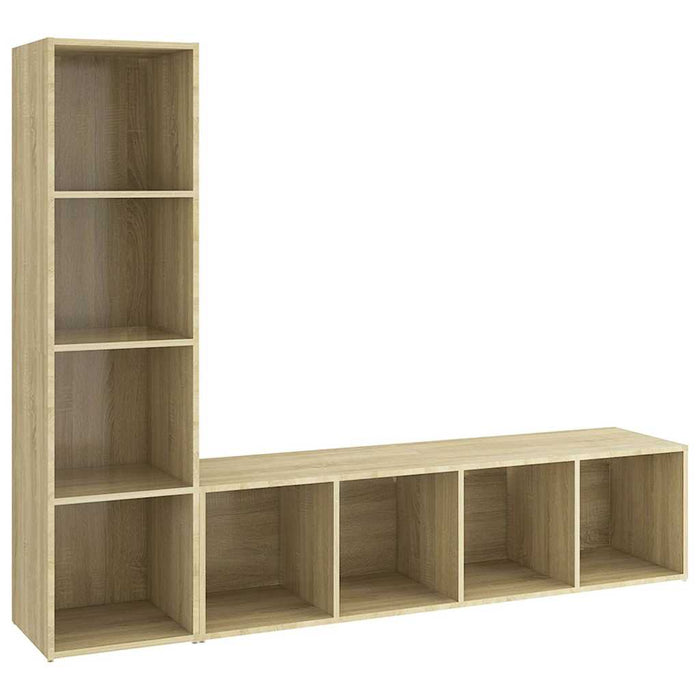 Dulap TV 2 buc, stejar sonoma, 142,5x35x36,5 cm, lemn prelucrat WALTI