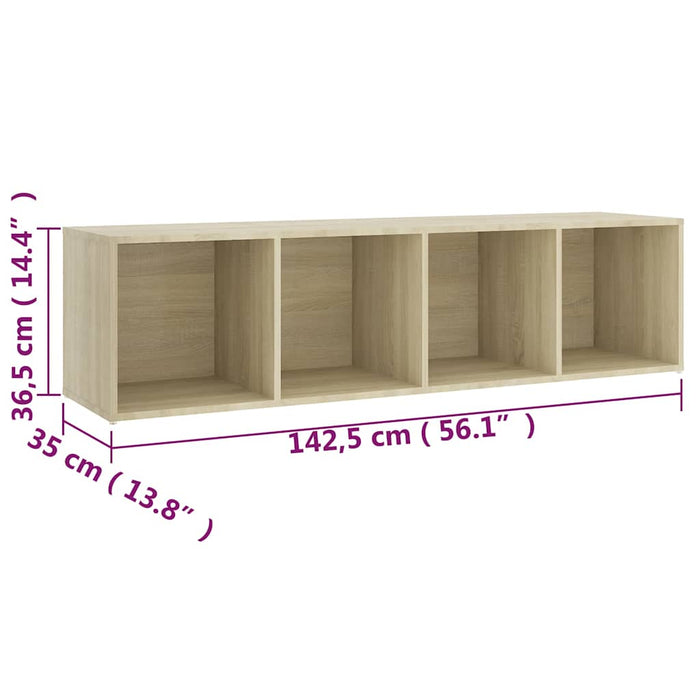 Dulap TV 2 buc, stejar sonoma, 142,5x35x36,5 cm, lemn prelucrat WALTI