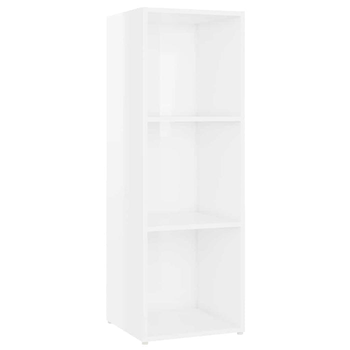 Dulapuri TV 2 buc alb extralucios, 107x35x37 cm, lemn prelucrat WALTI