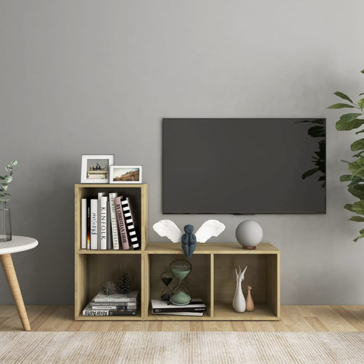 Dulapuri TV 2 buc., stejar Sonoma,72x35x36,5 cm, lemn prelucrat - WALTI WALTI