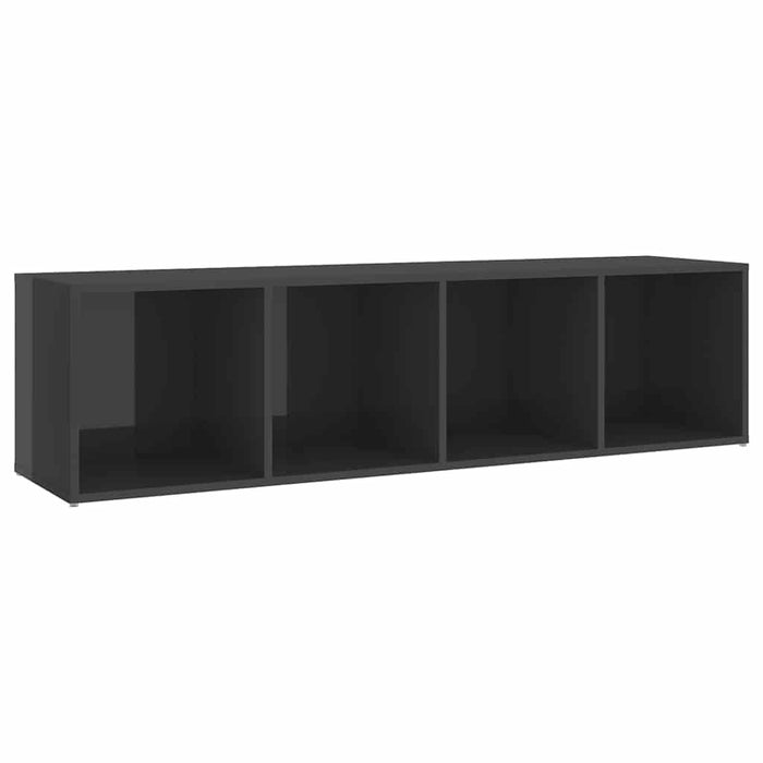 Dulapuri TV 2 buc, gri lucios, 142,5x35x36,5 cm, lemn prelucrat WALTI