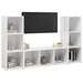 Dulapuri TV, 2 buc., alb, 107x35x37 cm, lemn prelucrat - WALTI WALTI