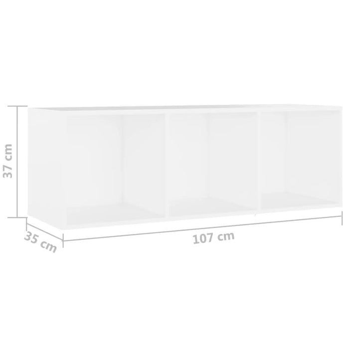 Dulapuri TV, 2 buc., alb, 107x35x37 cm, lemn prelucrat - WALTI WALTI