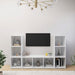 Dulapuri TV, 2 buc., alb, 107x35x37 cm, lemn prelucrat - WALTI WALTI