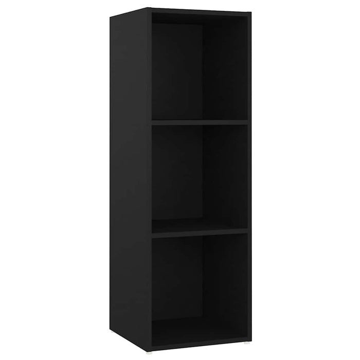 Dulapuri TV, 3 buc., negru, 107x35x37 cm, lemn prelucrat WALTI