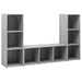 Dulapuri TV, 3 buc gri beton, 107x35x37 cm, lemn prelucrat - WALTI WALTI