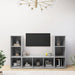 Dulapuri TV, 3 buc gri beton, 107x35x37 cm, lemn prelucrat - WALTI WALTI