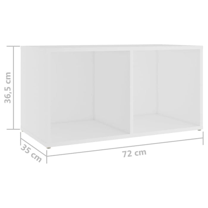 Dulapuri TV, 2 buc., alb, 72x35x36,5 cm, lemn prelucrat - WALTI WALTI
