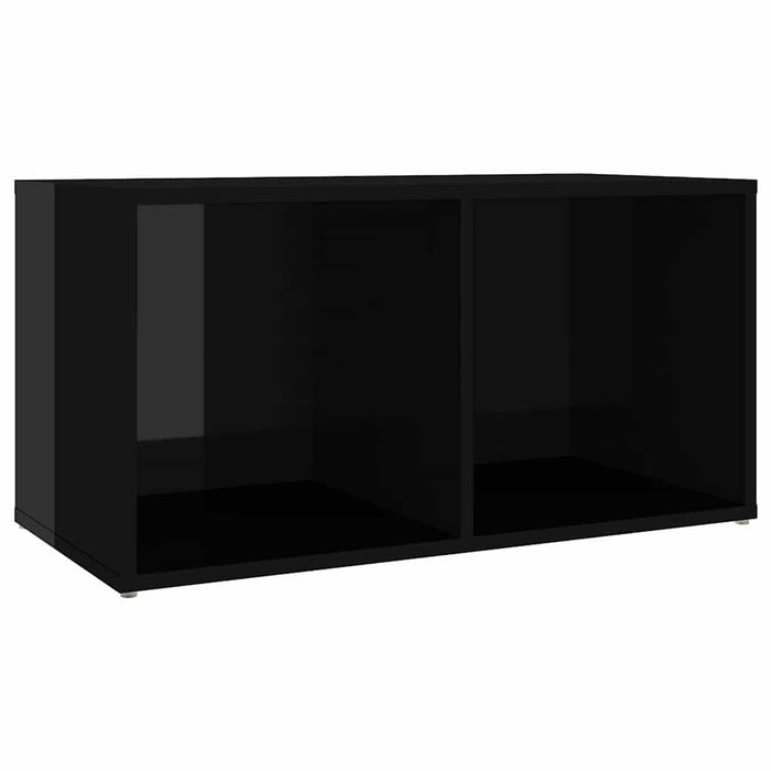 DulapuriTV 4 buc negru extralucios 72x35x36,5 cm lemn prelucrat WALTI