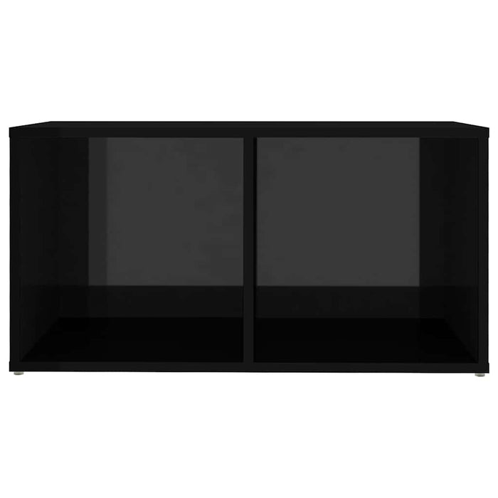 DulapuriTV 4 buc negru extralucios 72x35x36,5 cm lemn prelucrat WALTI