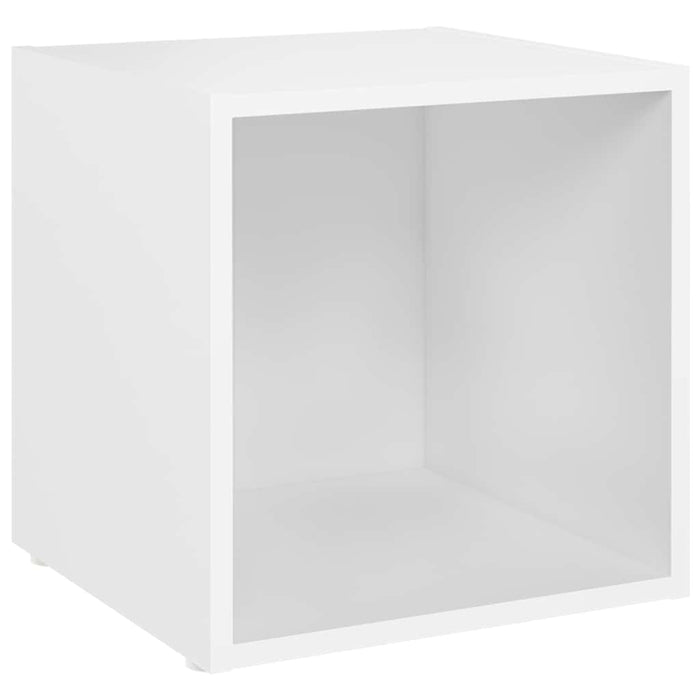 Set de dulapuri TV, 3 piese, alb, lemn prelucrat WALTI