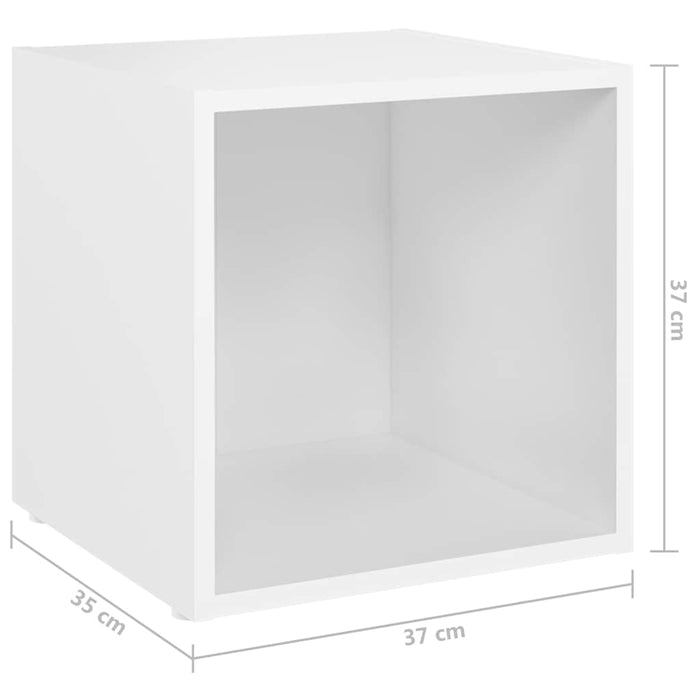 Set de dulapuri TV, 3 piese, alb, lemn prelucrat WALTI