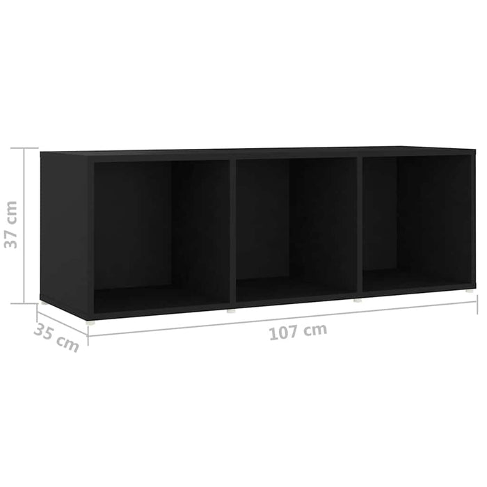 Set de dulapuri TV, 5 piese, negru, lemn prelucrat WALTI