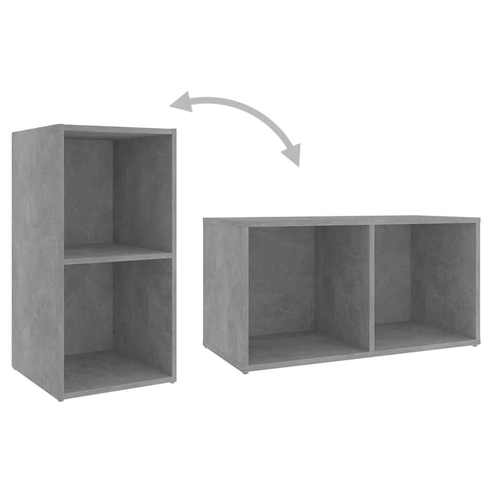 Set de dulapuri TV, 5 piese, gri beton, lemn prelucrat WALTI