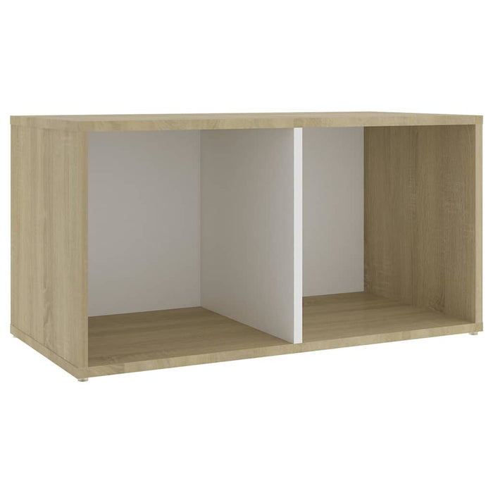 Set de dulapuri TV, 5 piese, alb/stejar sonoma, lemn prelucrat WALTI