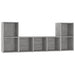 Set de dulapuri TV, 3 piese, gri beton, lemn prelucrat - WALTI WALTI