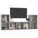 Set de dulapuri TV, 3 piese, gri beton, lemn prelucrat - WALTI WALTI
