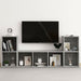 Set de dulapuri TV, 3 piese, gri beton, lemn prelucrat - WALTI WALTI