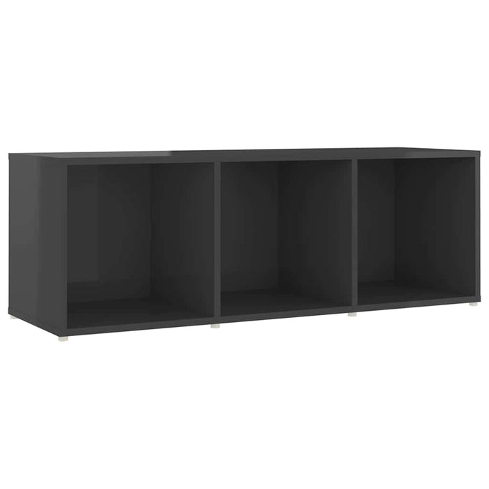 Set de dulapuri TV, 3 piese, gri extralucios, lemn prelucrat WALTI