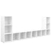 Dulapuri TV, 4 buc., alb, 107x35x37 cm, lemn prelucrat - WALTI WALTI