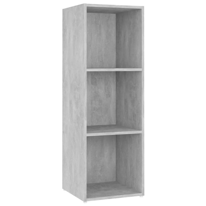 Dulapuri TV, 4 buc., gri beton, 107x35x37 cm, lemn prelucrat - WALTI WALTI