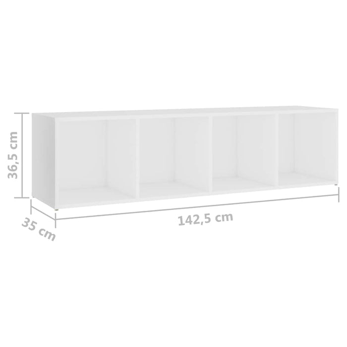 Set de dulapuri TV, 5 piese, alb, lemn prelucrat WALTI