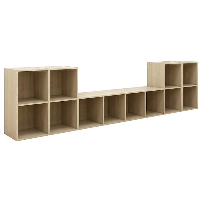 Set de dulapuri TV, 5 piese, stejar sonoma, lemn prelucrat WALTI