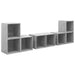 Set de dulapuri TV, 6 piese, gri beton, lemn prelucrat - WALTI WALTI