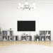 Set de dulapuri TV, 8 piese, gri beton, lemn prelucrat - WALTI WALTI
