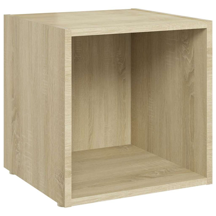 Set de dulapuri TV, 4 piese, stejar sonoma, lemn prelucrat WALTI