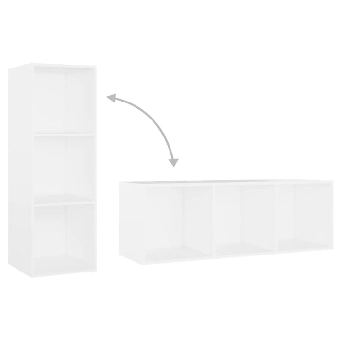 Set de dulapuri TV, 3 piese, alb, lemn prelucrat - WALTI WALTI