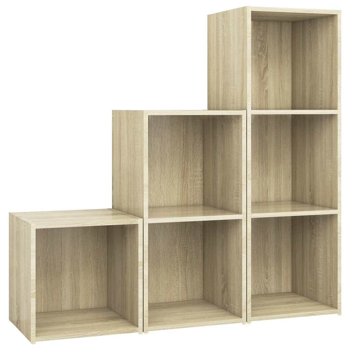 Set de dulapuri TV, 3 piese, stejar Sonoma, lemn prelucrat WALTI