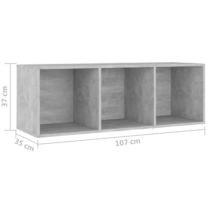 Set de dulapuri TV, 3 piese, gri beton, lemn prelucrat WALTI
