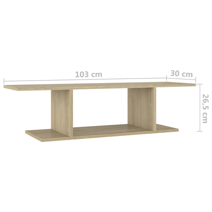 Dulap TV montaj pe perete, stejar sonoma, 103x30x26,5 cm - WALTI WALTI