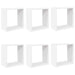 Rafturi de perete cub, 6 buc., alb, 30x15x30 cm - WALTI WALTI