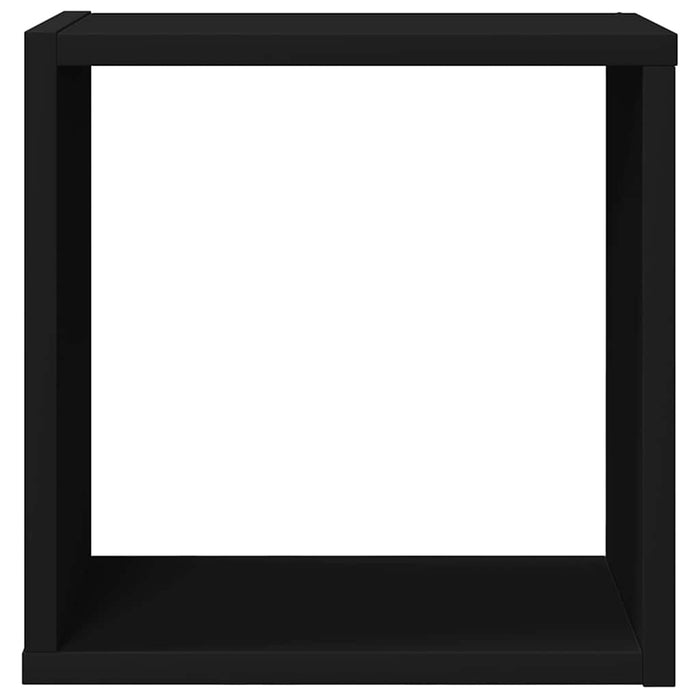 Rafturi de perete cub, 4 buc., negru, 30x15x30 cm WALTI