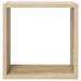 Rafturi de perete cub, 4 buc., stejar sonoma, 30x15x30 cm - WALTI WALTI
