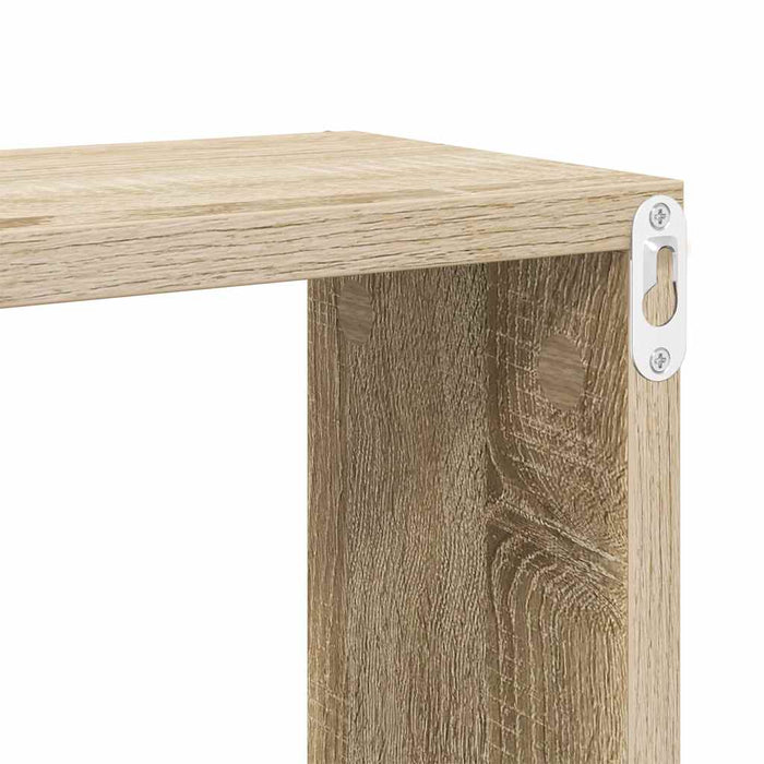 Rafturi de perete cub, 4 buc., stejar sonoma, 30x15x30 cm - WALTI WALTI
