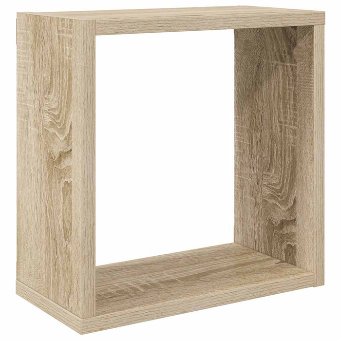 Rafturi de perete cub, 6 buc., stejar sonoma, 30x15x30 cm WALTI