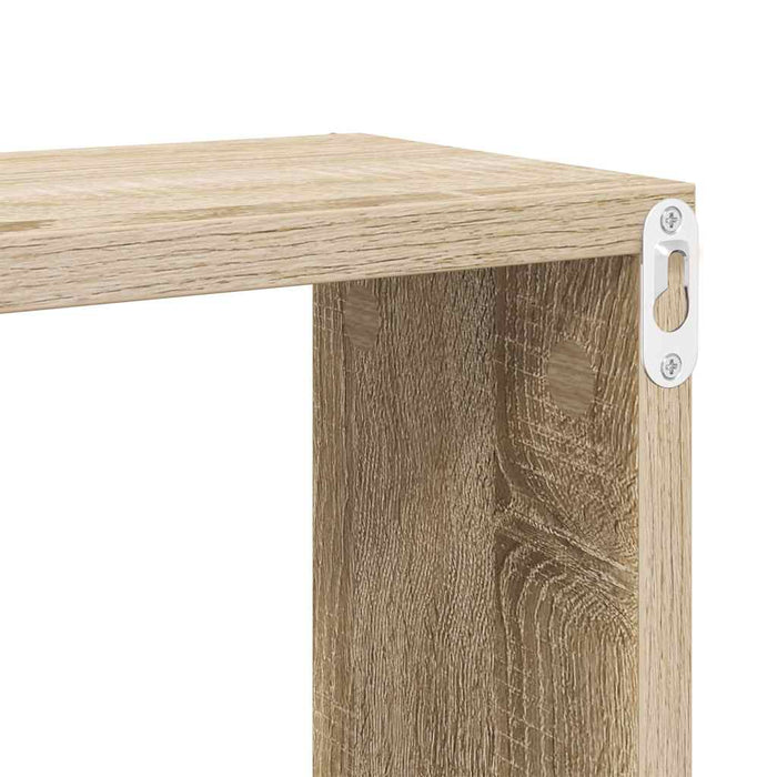 Rafturi de perete cub, 6 buc., stejar sonoma, 30x15x30 cm WALTI