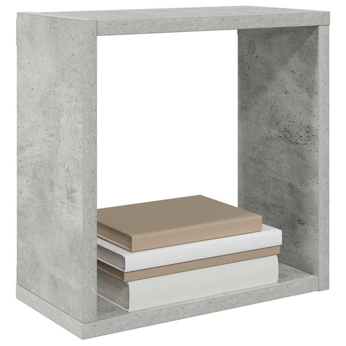 Rafturi de perete cub, 2 buc., gri beton, 30x15x30 cm - WALTI WALTI