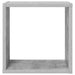Rafturi de perete cub, 2 buc., gri beton, 30x15x30 cm - WALTI WALTI
