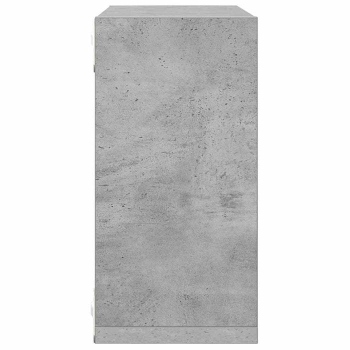 Rafturi de perete cub, 2 buc., gri beton, 30x15x30 cm - WALTI WALTI