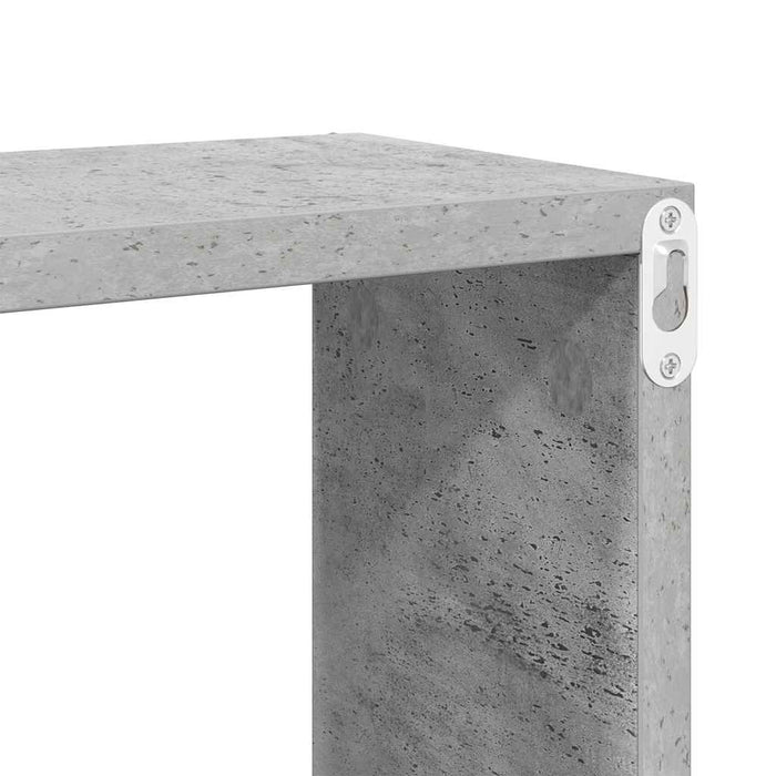 Rafturi de perete cub, 2 buc., gri beton, 30x15x30 cm - WALTI WALTI